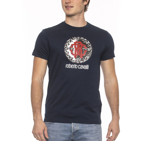 Logo Print T-Shirt V2 // Navy (Small)