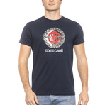 Logo Print T-Shirt V2 // Navy (Small)