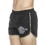 Animal Piping Beach Boxer // Black (Small)