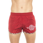Animal Piping Beach Boxer // Red (Small)