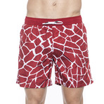 Printed Beach Boxer // Red (Small)
