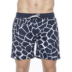 Printed Beach Boxer // Navy (X-Large)