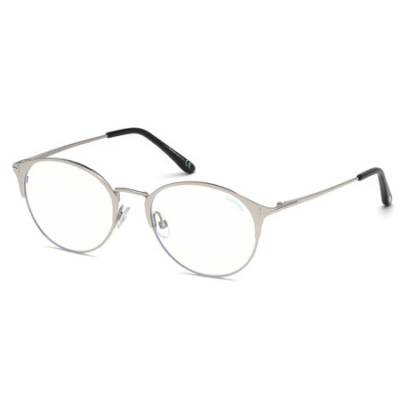 Unisex Round Eyeglasses // Silver
