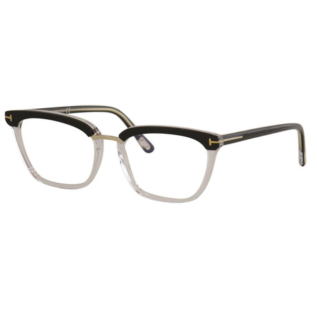 Unisex Rectangular Eyeglasses V2 // Black + Clear