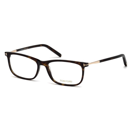 Unisex Rectangular Eyeglasses // Tortoise + Gold