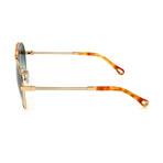 Women's CE141S 736 Sunglasses // Gold + Blonde Havana
