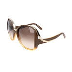 Women's CE714S 228 Sunglasses // Brown Gradient + Yellow
