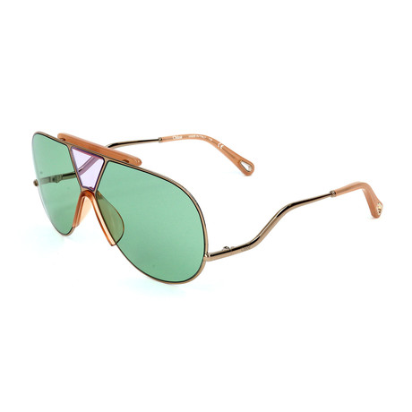 Women's CE154S 847 Sunglasses // Rose Gold + Green