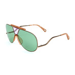 Women's CE154S 847 Sunglasses // Rose Gold + Green