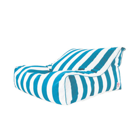 St. Tropez // Indoor + Outdoor Bean Bag // Turquoise + White Striped