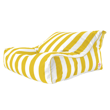 St. Tropez // Indoor + Outdoor Bean Bag // Yellow + White Striped