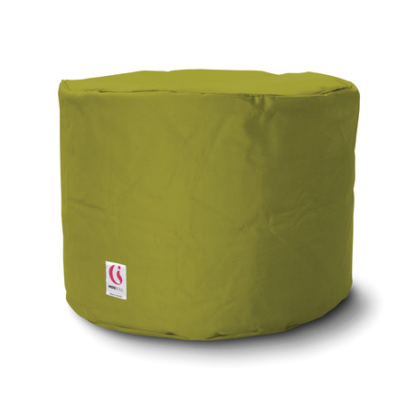 Indoor + Outdoor Round Ottoman Bean Bag // Green