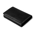 Pop Out Leather Wallet // Black