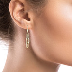 Elongated Link Earrings (Yellow)