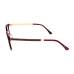 Women's JC209/F LHF Optical Frames // Burgundy + Gold