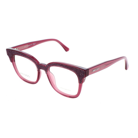 Women's JC176 197 Optical Frames // Plum + Plum Glitter