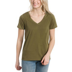 Women's Vanessa V-Neck T-Shirt // Burnt Olive (S)