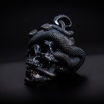 Skull with Vipers // Keyring // Silver