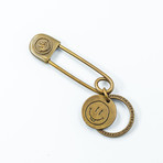 Smiley Pin // Keyring // Brass