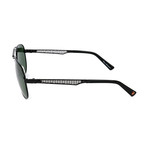 Tonino Lamborghini // Men's TL330S S03 Polarized Sunglasses // Black + Green