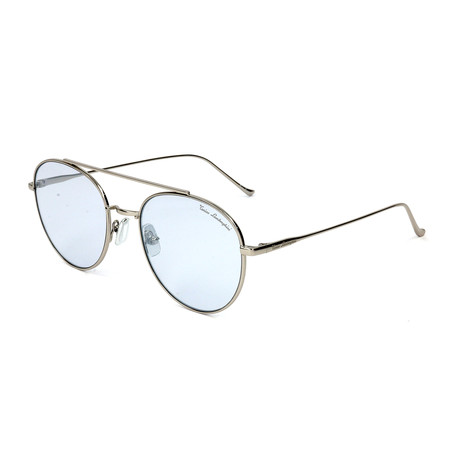 Men's TL900S S02 Sunglasses // Silver + Light Blue