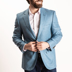 Zito 1/2 Canvas + Fully Lined Sport Coat // Ice Blue (US: 38R)