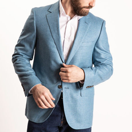 Zito 1/2 Canvas + Fully Lined Sport Coat // Ice Blue (US: 36S)