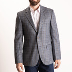 Zito 1/2 Canvas + Fully Lined Sport Coat // Blue + Black (US: 38R)