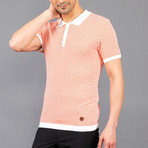 Thiago Polo Shirt // Ecru + Orange (S)