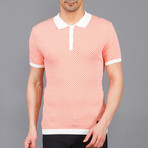 Thiago Polo Shirt // Ecru + Orange (S)