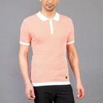 Thiago Polo Shirt // Ecru + Orange (S)