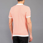 Thiago Polo Shirt // Ecru + Orange (S)