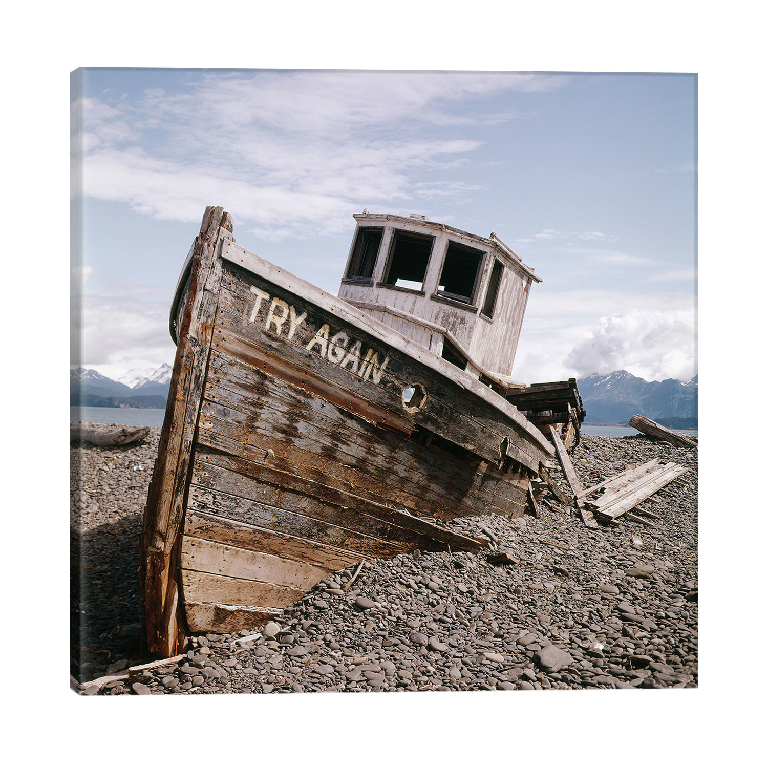 1980s Try Again Boat Wreck Homer, Alaska USA // Vintage Images Wild