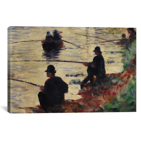 Anglers // Georges Seurat (40"W x 26"H x 1.5"D)