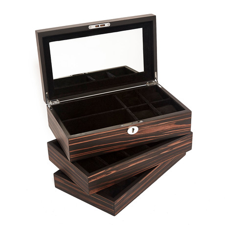 Stackable Jewelry Box // Brown (Single Tray // 5 Slots)