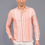 Yasin Linen Button Up Shirt // Apricot (L)