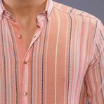Yasin Linen Button Up Shirt // Apricot (L)