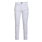 Moto Jean // White (34WX32L)