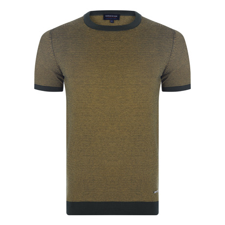 Cillian 0 Neck Knitwear T-Shirt // Green (XS)