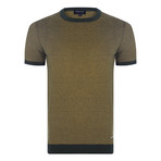 Cillian 0 Neck Knitwear T-Shirt // Green (L)