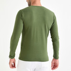 Amazon V-Neck Long Sleeve T-Shirt // Green (S)