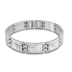 Greek Key Design Bracelet // Silver