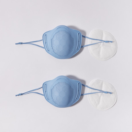 Reusable Silicone Mask // 2-Pack // Blue