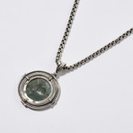 Large Roman Coin of Nero // Silver Necklace