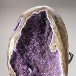 Genuine Amethyst Geode Crystal Cluster + Stand