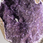 Genuine Amethyst Geode Crystal Cluster + Stand