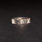 Shotgun Barrel Ring // Iver Johnson Barrel // Hammered Metal Finish (Size 8)