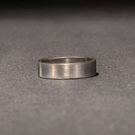 Shotgun Barrel Ring // Stevens Barrel // Brushed Metal Finish (Size 8)