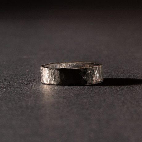 Shotgun Barrel Ring // Winchester Barrel // Hammered Metal Finish (Size 8)