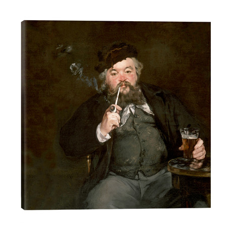 A Good Glass of Beer (Le Bon Bock) // Edouard Manet (26"W x 26"H x 1.5"D)